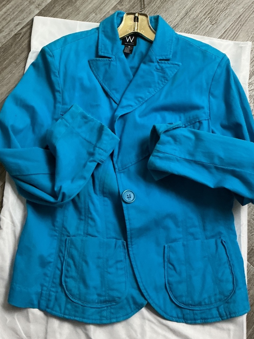 Willi smith classic 1990 jacket turquoise New without tags vintage
